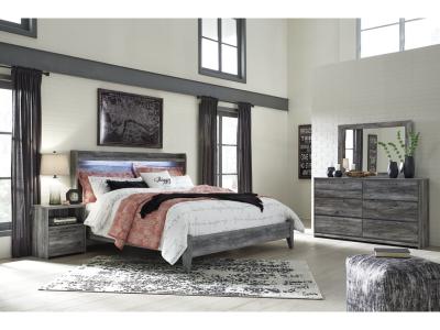 Signature Design by Ashley® Baystorm King Panel Bed, Dresser, Mirror, and Nightstand - B221B44