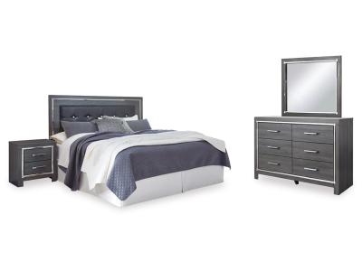 Signature Design by Ashley® Lodanna King Upholstered Panel Headboard, Dresser, Mirror, and Nightstand - B214B21
