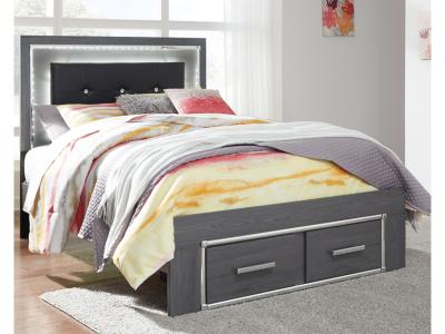 Signature Design by Ashley® Lodanna Full Upholstered Panel Storage Bed, Dresser, Mirror, and Nightstand - B214B23