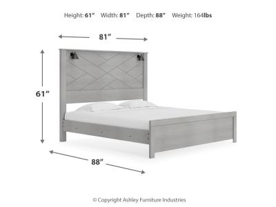 Signature Design by Ashley® Cottonburg King Panel Bed, Dresser, Mirror, and Nightstand - B1192B12