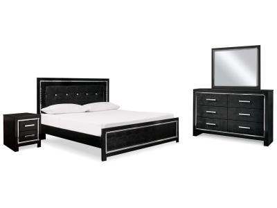 Signature Design by Ashley® Kaydell King Upholstered Panel Bed Dresser Mirror and Nightstand - B1420B35