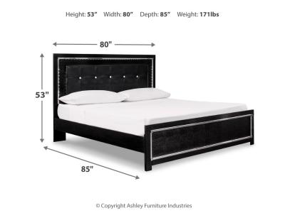 Signature Design by Ashley® Kaydell King Upholstered Panel Bed Dresser Mirror and Nightstand - B1420B35