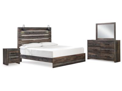 Signature Design by Ashley® Drystan King Panel Bed, Dresser, Mirror, and Nightstand - B211B59