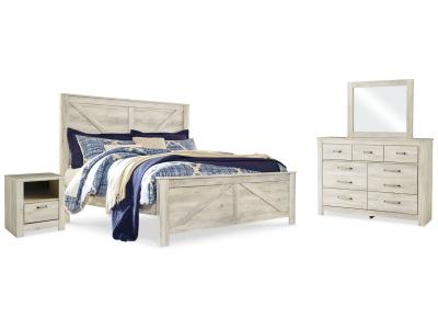 Signature Design by Ashley® Bellaby King Crossbuck Panel Bed, Dresser, Mirror, and Nightstand - B331B15