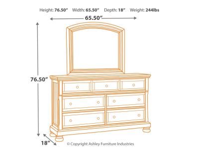 Signature Design by Ashley® Flynnter Queen Panel Bed, Dresser, Mirror, and Nightstand - B719B19