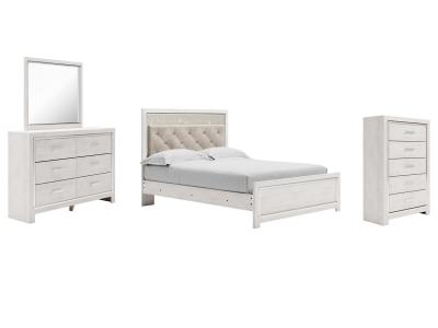 Signature Design by Ashley® Altyra Queen Upholstered Panel Bed, Dresser, Mirror, and Chest - B2640B35