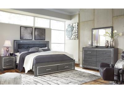 Signature Design by Ashley® Lodanna King Upholstered Storage Bed, Dresser, Mirror, and Nightstand - B214B24