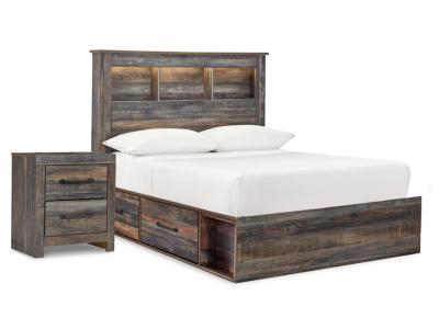 Signature Design by Ashley® Drystan Full Bookcase Bed with 2 Sided Storage and Nightstand - B211B61