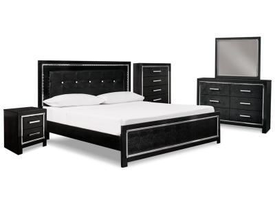Signature Design by Ashley® Kaydell King Upholstered Panel Bed, Dresser, Mirror, Chest and Nightstand - B1420B37