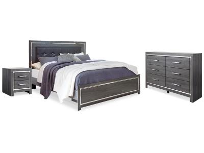 Signature Design by Ashley® Lodanna King Upholstered Panel Bed, Dresser and Nightstand - B214B27