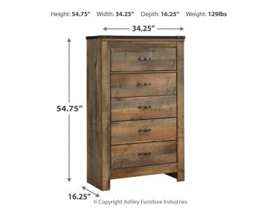 Signature Design by Ashley® Trinell Queen Panel Bed, Chest and 2 Nightstands - B446B59