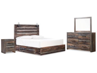 Signature Design by Ashley® Drystan Queen Panel Bed with Storage, Dresser and Mirror - B211B65