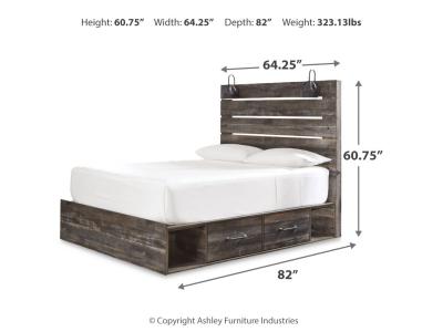 Signature Design by Ashley® Drystan Queen Panel Bed with Storage, Dresser and Mirror - B211B65