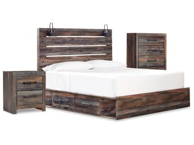 Signature Design by Ashley® Drystan Queen Panel Bed with Storage, Chest and Nightstand - B211B64