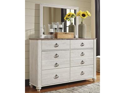 Signature Design by Ashley® Willowton Queen Sleigh Bed, 2 Dressers, Mirror, Chest and 2 Nightstands - B267B39