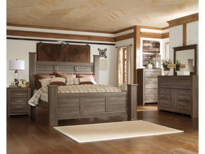 Signature Design by Ashley® Juararo California King Poster Bed, Dresser, Mirror, Chest and 2 Nightstands - B251B25