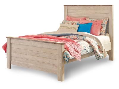 Signature Design by Ashley® Willowton Full Panel Bed, Dresser, Mirror, 2 Chests and nightstand - B267B40