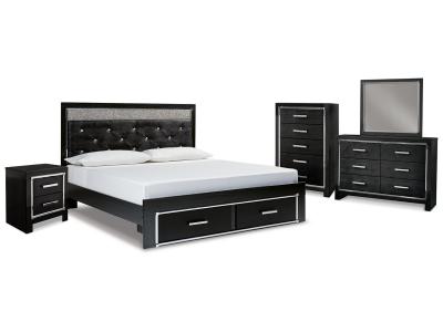 Signature Design by Ashley® Kaydell King Panel Storage Bed, Dresser, Mirror, Chest and Nightstand - B1420B39