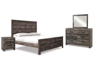 Signature Design by Ashley® Wynnlow King Crossbuck Panel Bed, Dresser, Mirror and Nightstand - B440B26
