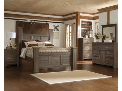 Signature Design by Ashley® Juararo Queen Poster Bed, Dresser, Mirror, Chest and 2 Nightstands - B251B26