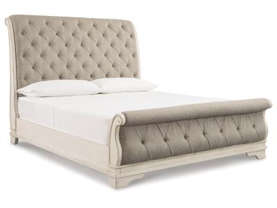 Signature Design by Ashley® Realyn Queen Upholstered Sleigh Bed and Chest - B743B29