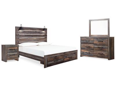 Signature Design by Ashley® Drystan King Panel Storage Bed, Dresser, Mirror and Nightstand - B211B67