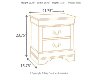 Signature Design by Ashley® Alisdair Full Sleigh Bed and Nightstand - B376B16