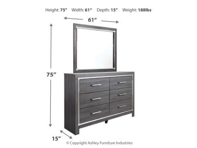 Signature Design by Ashley® Lodanna King Upholstered Storage Bed, Dresser, Mirror, Chest and 2 Nightstands - B214B29