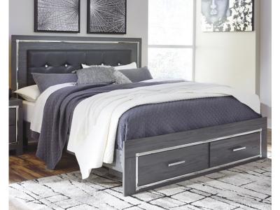 Signature Design by Ashley® Lodanna King Upholstered Storage Bed, Dresser, Mirror, Chest and 2 Nightstands - B214B29