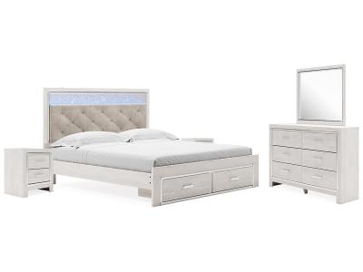 Signature Design by Ashley® Altyra King Upholstered Storage Bed, Dresser, Mirror and 2 Nightstands - B2640B37