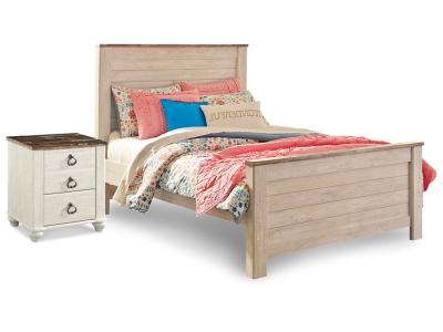 Signature Design by Ashley® Willowton Full Panel Bed and Nightstand - B267B41