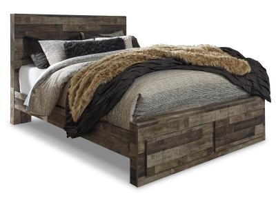 Signature Design by Ashley Derekson Queen Panel Storage Bed Dresser Mirror and 2 Nightstands - B200B49