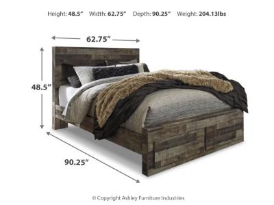 Signature Design by Ashley Derekson Queen Panel Storage Bed Dresser Mirror and 2 Nightstands - B200B49