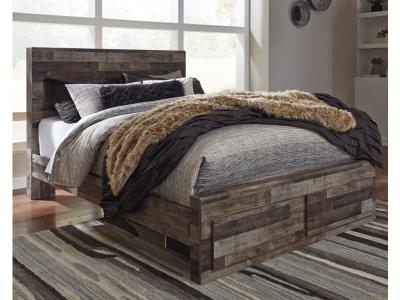 Signature Design by Ashley Derekson Queen Panel Storage Bed Dresser Mirror and 2 Nightstands - B200B49