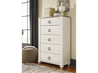 Signature Design by Ashley® Willowton King Sleigh Bed, Dresser, Mirror and Chest - B267B42