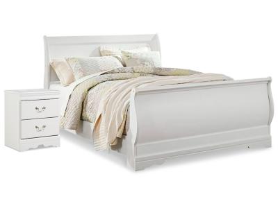 Signature Design by Ashley® Anarasia Queen Sleigh Bed and Nightstand - B129B15