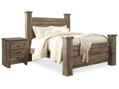 Signature Design by Ashley® Trinell Queen Poster Bed and Nightstand - B446B62