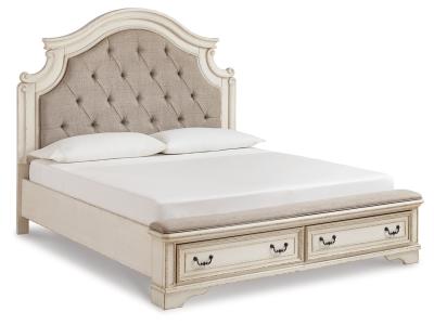 Signature Design by Ashley® Realyn King Upholstered Panel Bed, Dresser, Mirror and Nightstand - B743B33
