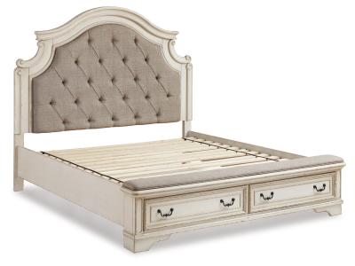 Signature Design by Ashley® Realyn King Upholstered Panel Bed, Dresser, Mirror and Nightstand - B743B33