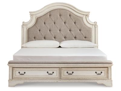 Signature Design by Ashley® Realyn King Upholstered Panel Bed, Dresser, Mirror and Nightstand - B743B33