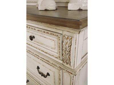 Signature Design by Ashley® Realyn King Upholstered Panel Bed, Dresser, Mirror and Nightstand - B743B33