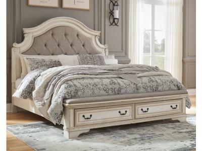 Signature Design by Ashley® Realyn King Upholstered Panel Bed, Dresser, Mirror and Nightstand - B743B33