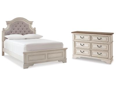 Signature Design by Ashley® Realyn Full Upholstered Panel Bed with Dresser - B743B34