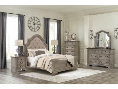 Signature Design by Ashley® Lodenbay Queen Upholstered Panel Bed, Dresser, Mirror, Chest and Nightstand - B751B9