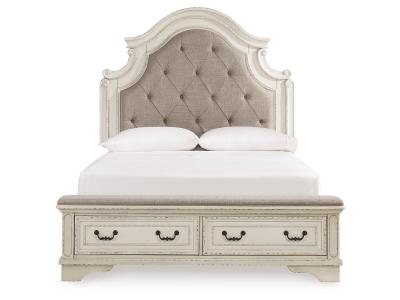 Signature Design by Ashley® Realyn Queen Upholstery Panel Bed, Dresser, Chest, Nightstand, and Vanity Set - B743B35