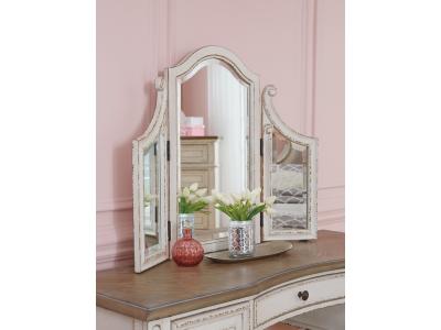 Signature Design by Ashley® Realyn Queen Upholstery Panel Bed, Dresser, Chest, Nightstand, and Vanity Set - B743B35
