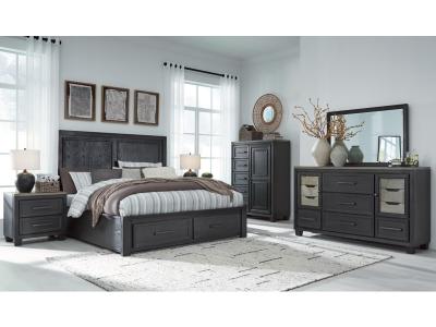 Signature Design by Ashley® Foyland Cal King Panel Storage Bed, Dresser, Mirror, Chest and Nightstand - B989B6