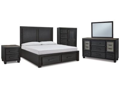Signature Design by Ashley® Foyland Cal King Panel Storage Bed, Dresser, Mirror, Chest and Nightstand - B989B6