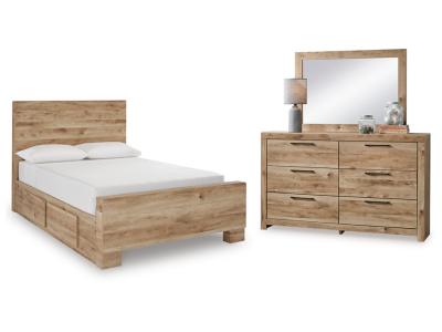 Signature Design by Ashley® Hyanna Full Panel Bed with 2 Side Storage, Dresser and Mirror - B1050B31