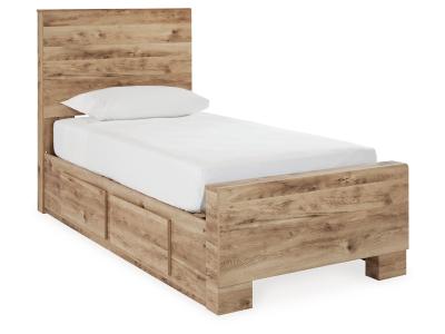 Signature Design by Ashley® Hyanna Twin Panel Bed with 1 Side Storage, Dresser and Mirror - B1050B26